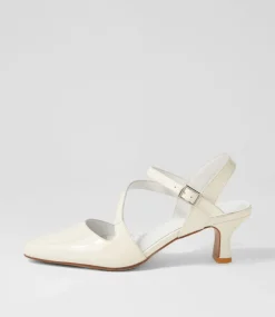 Charissa Ivory Patent Leather Heels