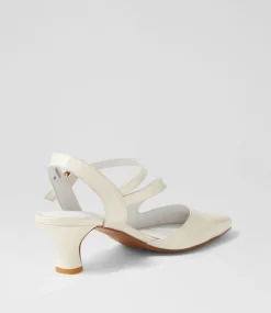 Charissa Ivory Patent Leather Heels