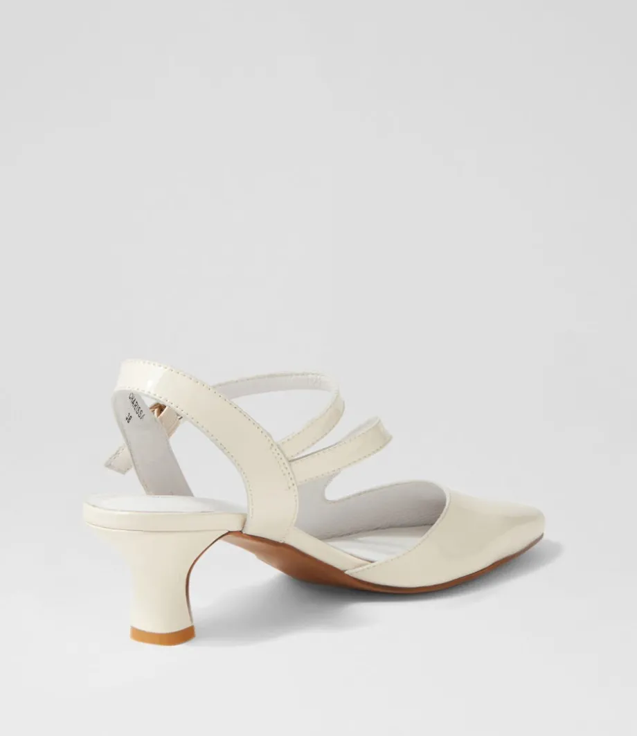 Charissa Ivory Patent Leather Heels