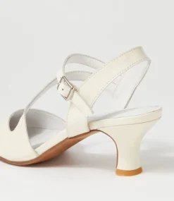 Charissa Ivory Patent Leather Heels