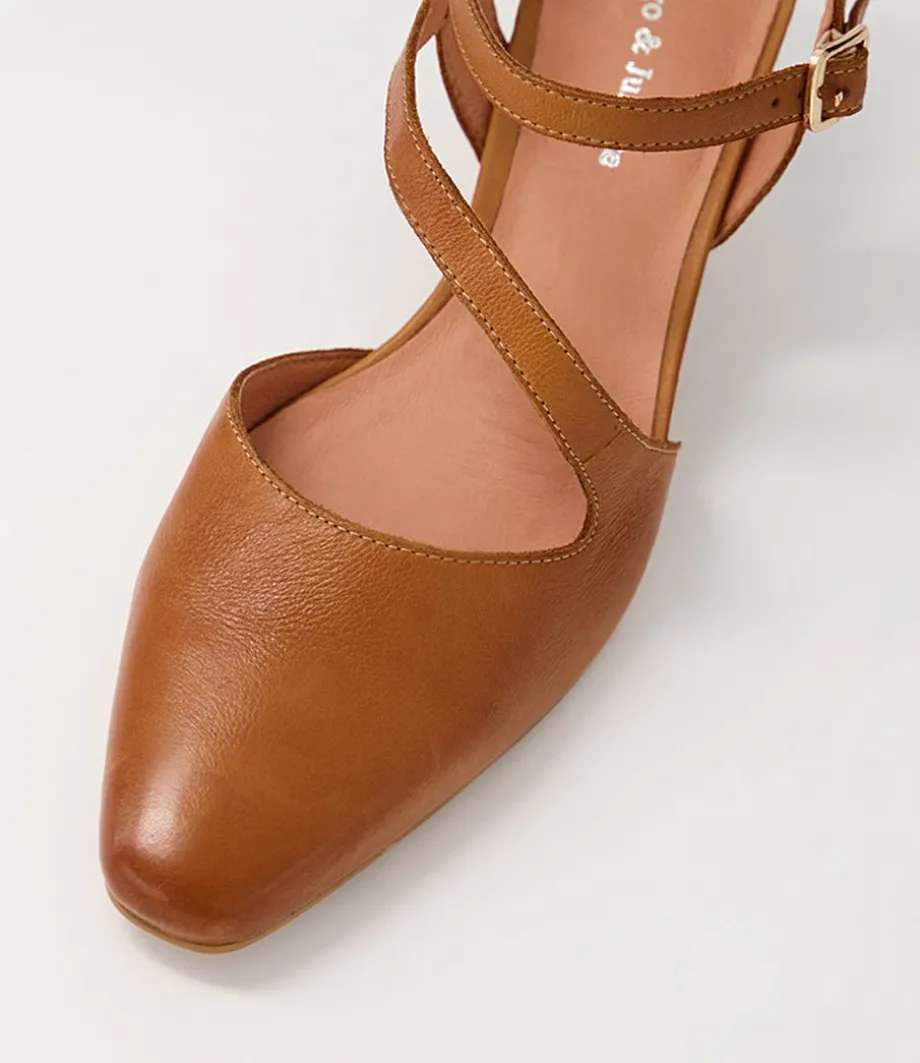 Charissa Tan Leather Heels