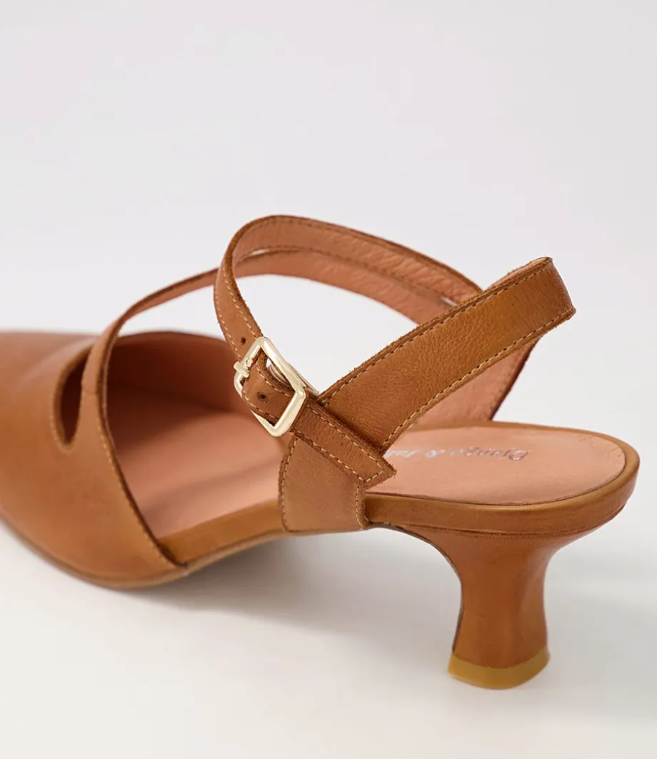 Charissa Tan Leather Heels