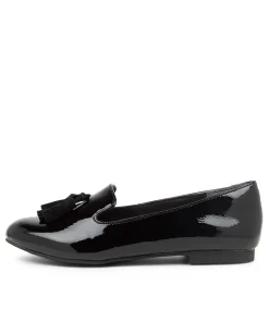 Charter Xf Black Patent Leather Flat Shoes