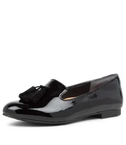 Charter Xf Black Patent Leather Flat Shoes