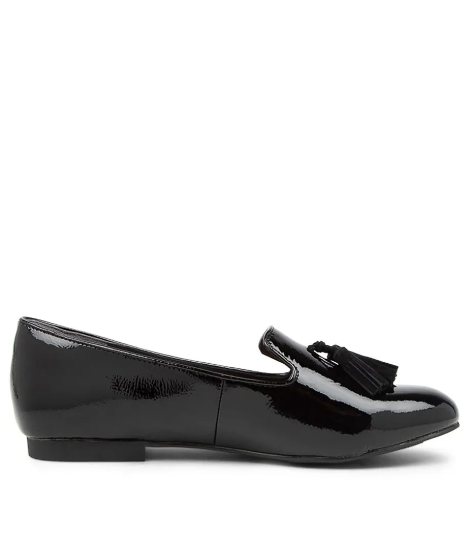 Charter Xf Black Patent Leather Flat Shoes