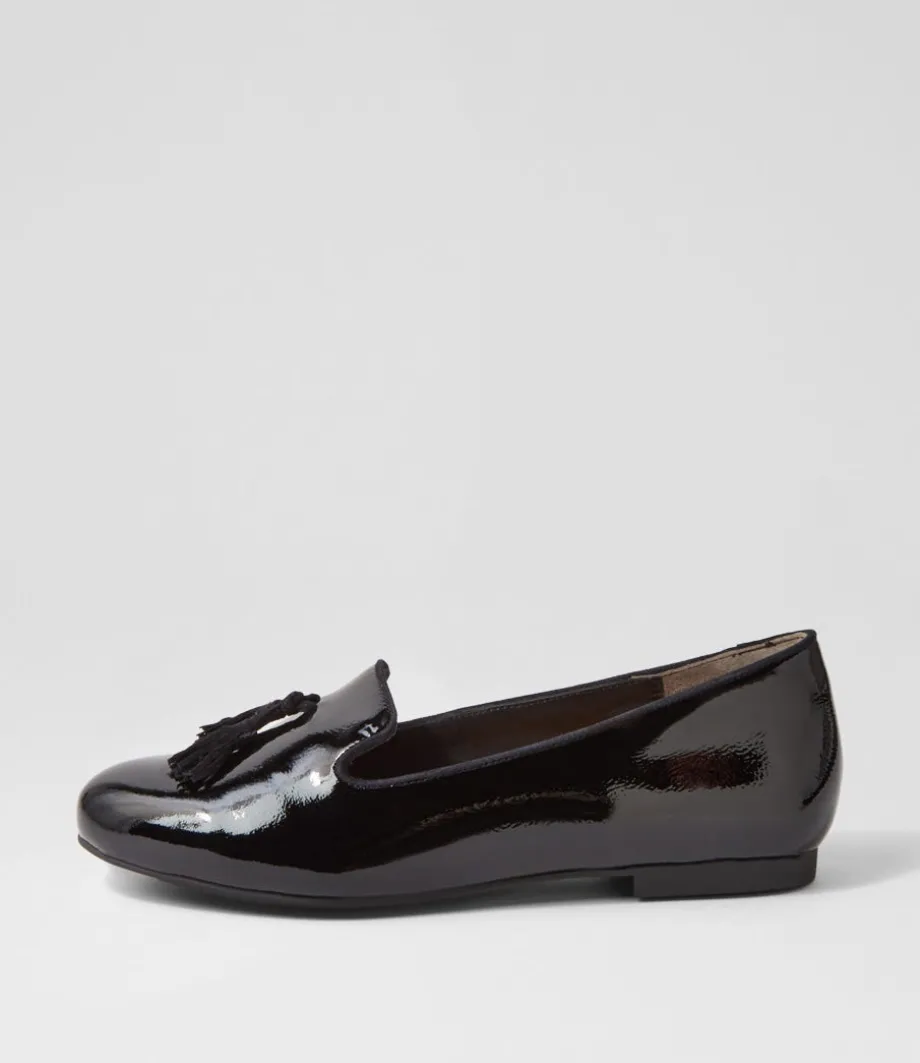 Charter Xf Black Patent Mix Flat Shoes