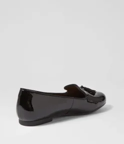 Charter Xf Black Patent Mix Flat Shoes