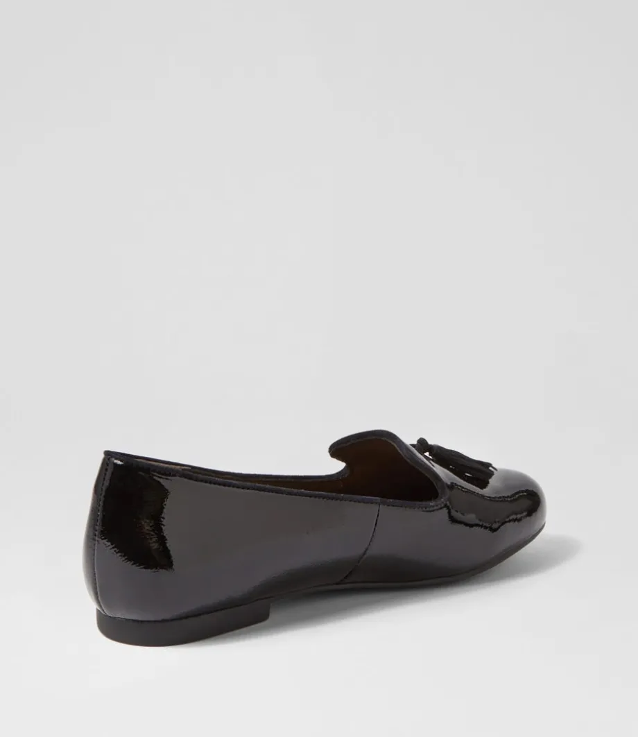 Charter Xf Black Patent Mix Flat Shoes