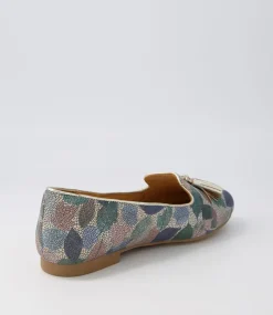 Charter Xf Blue Leaf Gold Multi Flat Shoes