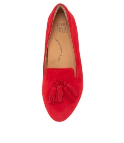 Charter Xf Red Suede Flat Shoes