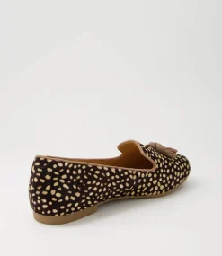 Charter Xf Tan Dot Leopard Choc Multi Flat Shoes