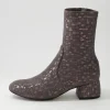 Checkie Grey Sparks Stretch Microsuede Ankle Boots