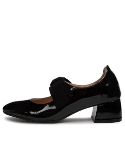 Chiara Black Patent Leather Heeled Shoes