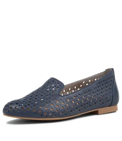 Cindra Xf Navy Leather Loafers