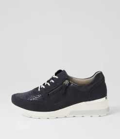 Clara 01 Marine Notte Suede Sneakers