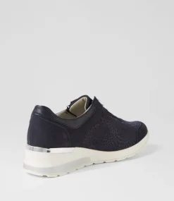 Clara 01 Marine Notte Suede Sneakers