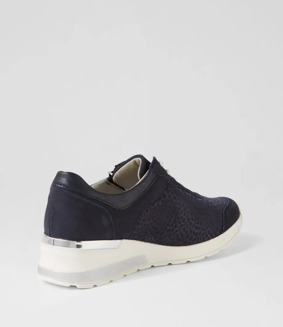 Clara 01 Marine Notte Suede Sneakers