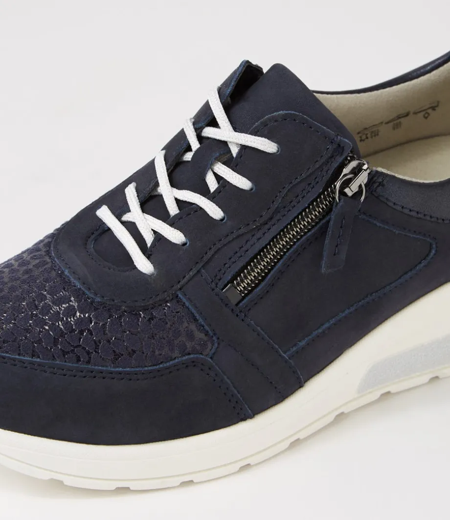 Clara 01 Marine Notte Suede Sneakers