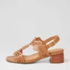 Coachy W Tan Leather Sandals