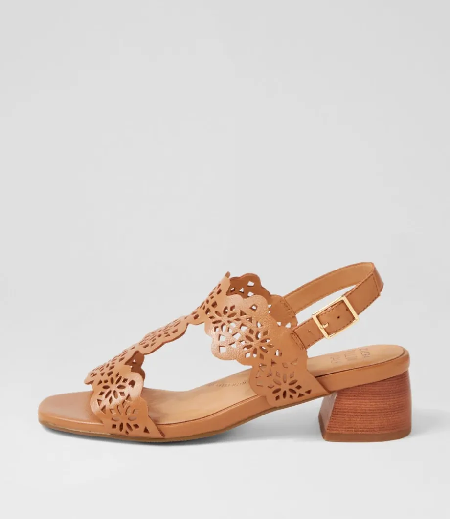 Coachy W Tan Leather Sandals