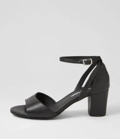 Cobey Black Leather Sandals