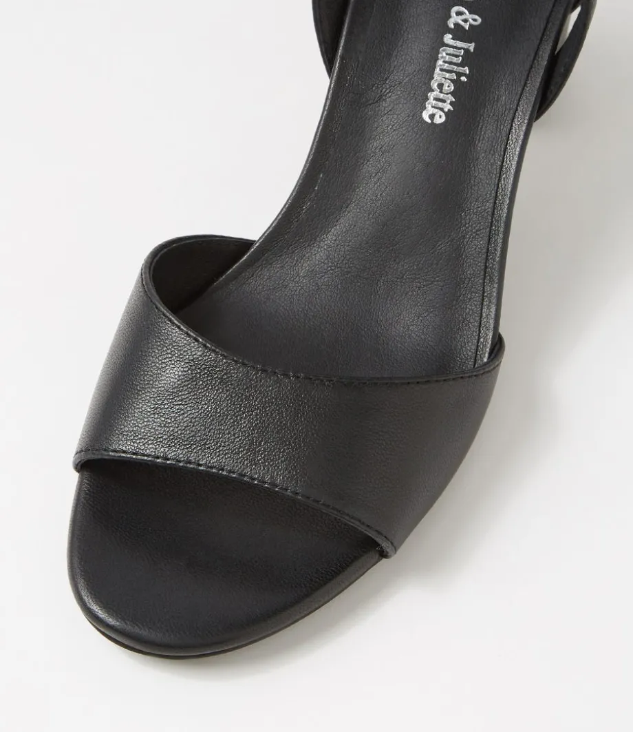Cobey Black Leather Sandals