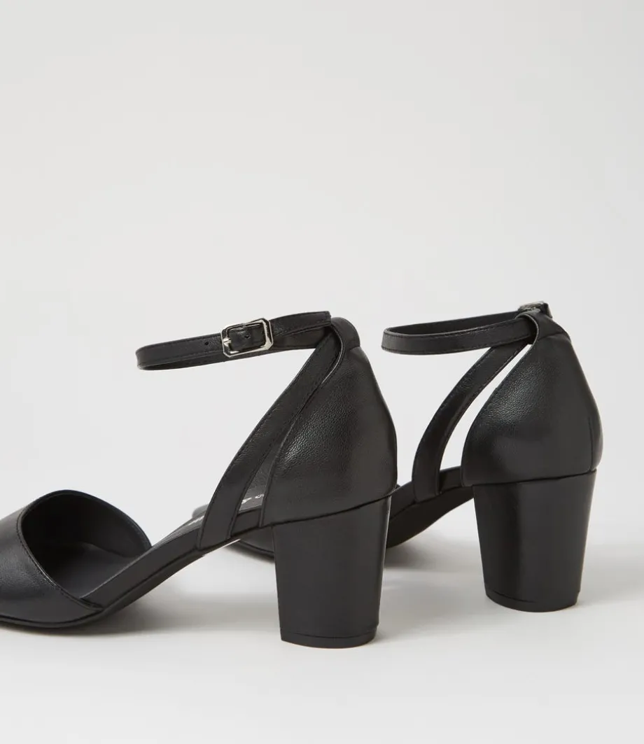 Cobey Black Leather Sandals