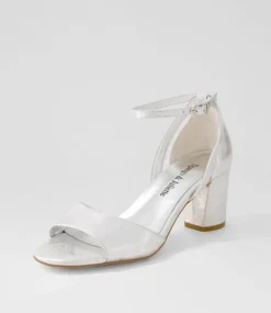 Cobey Silver Scratch Leather Sandals