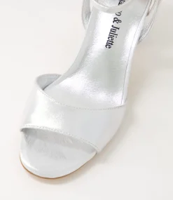 Cobey Silver Scratch Leather Sandals