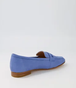 Coco Blue Leather Loafers