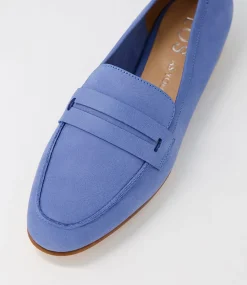 Coco Blue Leather Loafers