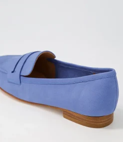 Coco Blue Leather Loafers