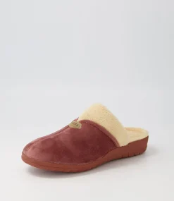 Comfy W Mink Beige Fur Microsuede Slippers
