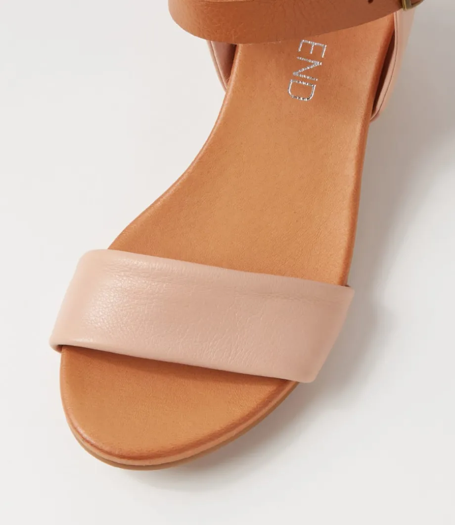 Control Cafe Dark Tan Leather Sandals
