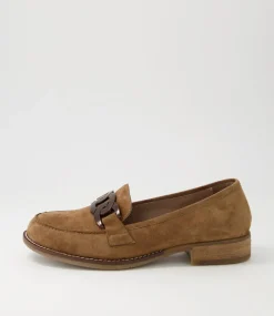 Corina Light Choc Suede Loafers