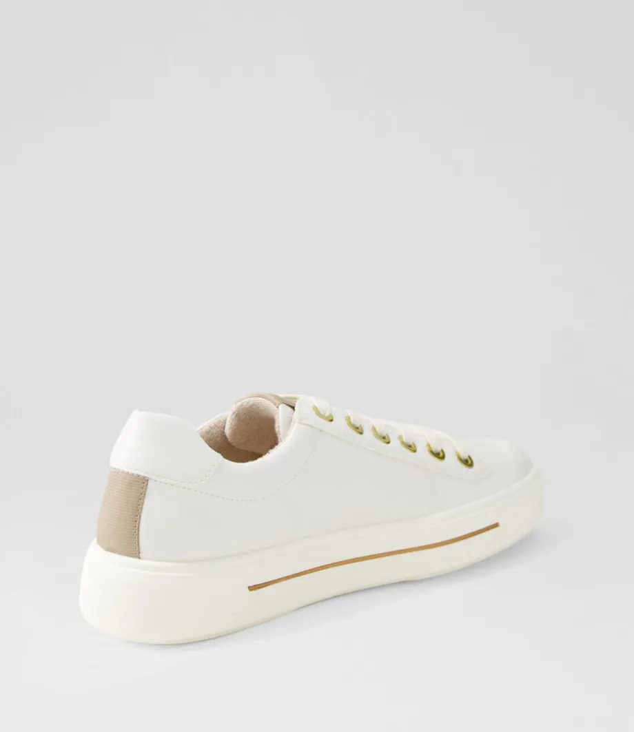 Courtyard 402 Weiss Sand Leather Sneakers