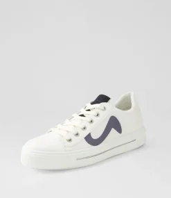 Courtyard 402 Weiss Schwarz Leather Sneakers