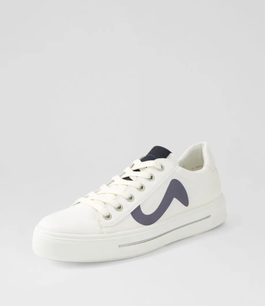 Courtyard 402 Weiss Schwarz Leather Sneakers