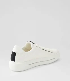 Courtyard 402 Weiss Schwarz Leather Sneakers