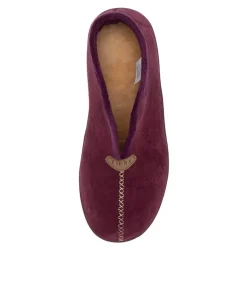 Cuddles W Mulberry Microsuede Slippers