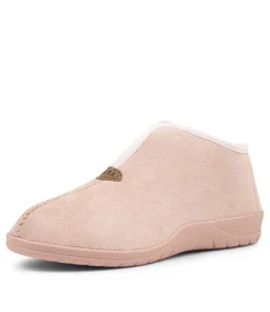 Cuddles W Pale Pink Microsuede Slippers