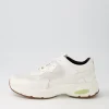 D Alhour A White Leather Suede Sneakers