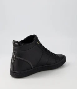 D Blomiee B Black Leather Sneakers