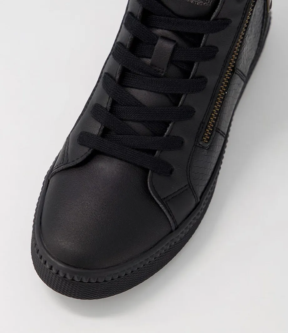 D Blomiee B Black Leather Sneakers