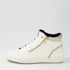 D Blomiee B White Syn Leather Sneakers