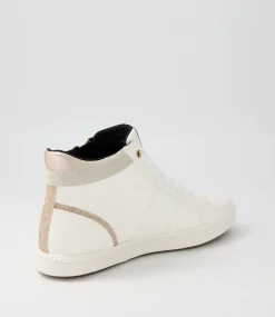 D Blomiee B White Syn Leather Sneakers