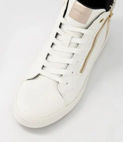 D Blomiee B White Syn Leather Sneakers