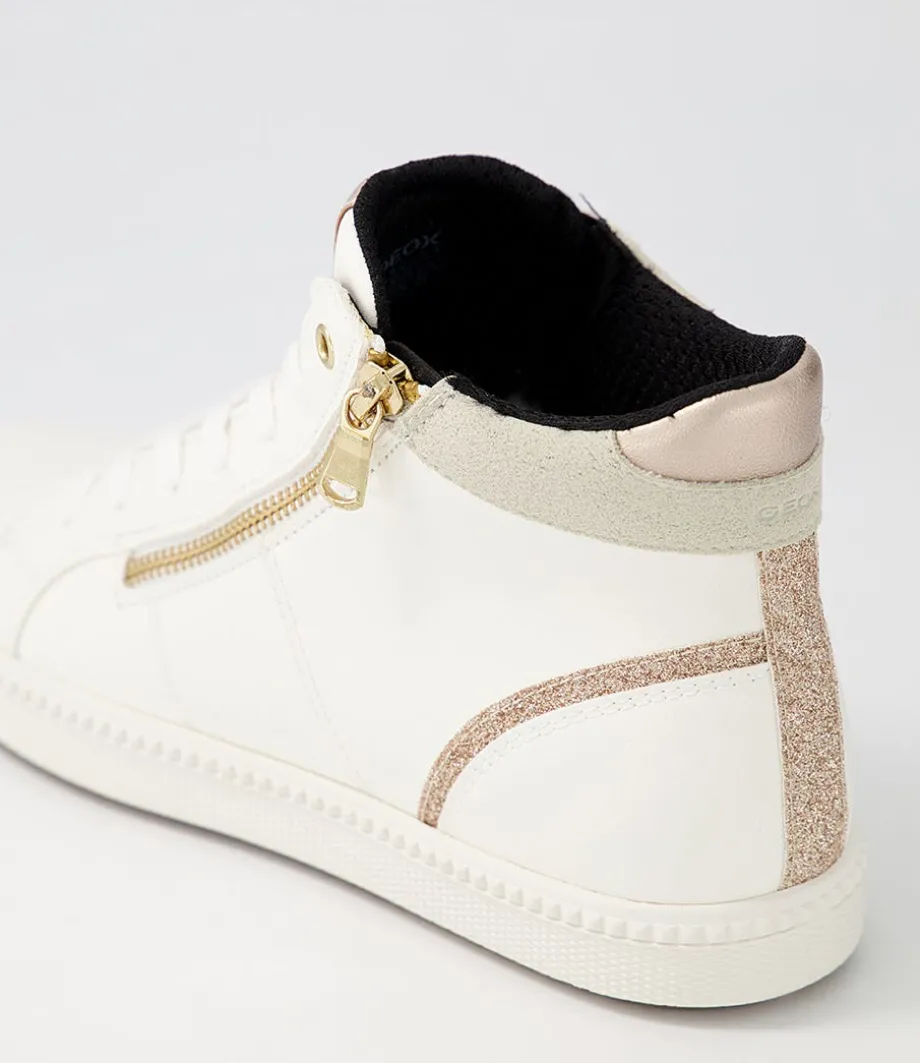 D Blomiee B White Syn Leather Sneakers