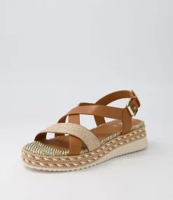 D Eolie D Camel Sand Leather Sandals