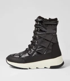 D Falena B Abx B Black Leather Calf Boots